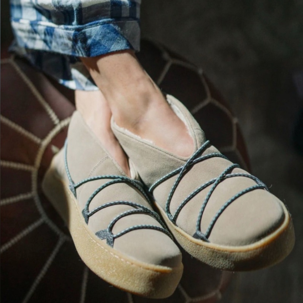 Free People Genuine Shearling Fleece-Lined Footwear Snowdrop Micro 7